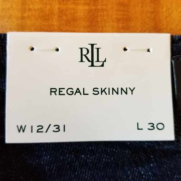Ralph Lauren Regal Skinny Jeans Size 12 Tuxedo Stripe - Picture 7 of 16